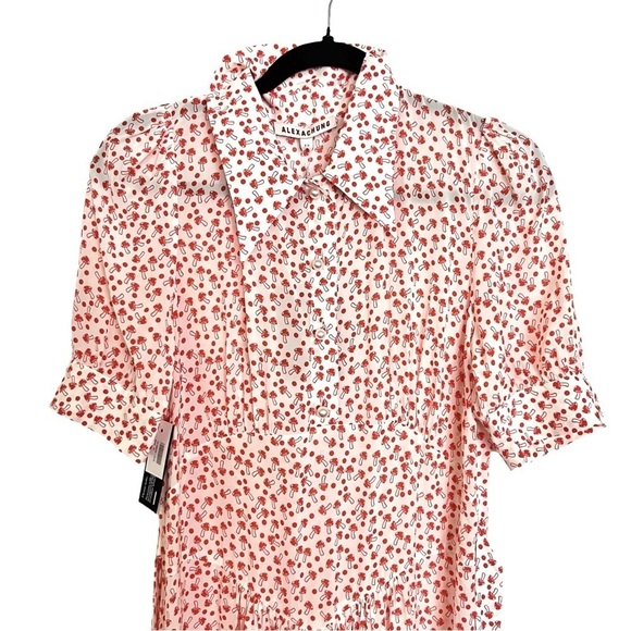 AlexaChung Red Beige Alice Shroom Tea Dress NWT US 8 - Picture 4 of 15